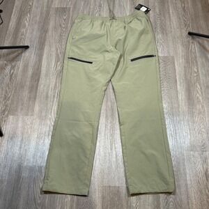 Hurley Adventure Jogger Pants Men Size M Khaki Cargo Zip Pockets Casual